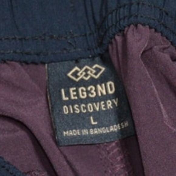 Leg3nd Discovery Men's Maroon & Black Athletic Shorts Size Large - Picture 4 of 6